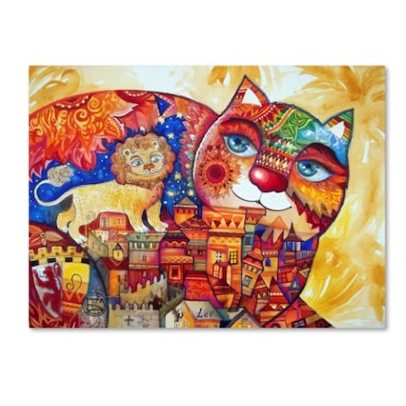 Oxana Ziaka 'Leo Cat' Canvas Art,14x19